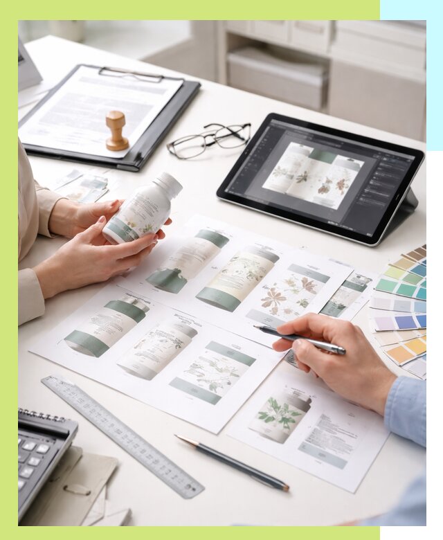 Профессиональная разработка дизайна и текста этикетки продукции в Архангельске