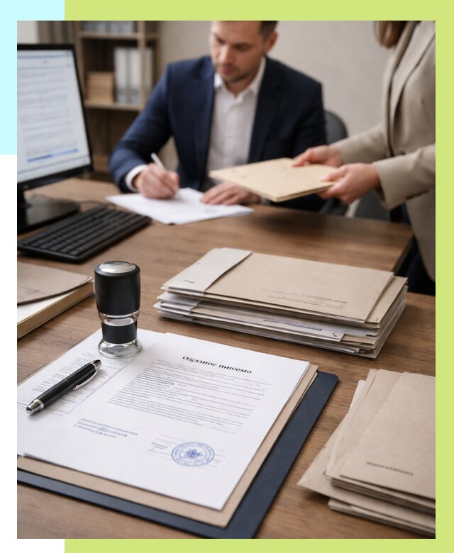 Отказное письмо для таможни в Архангельске от 3084 р, Алешин-Рхн