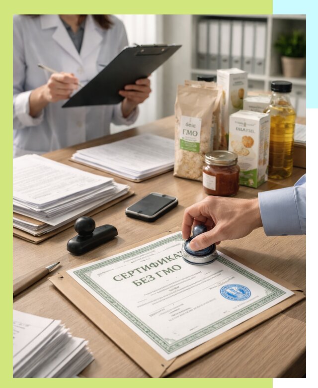 Получение сертификата Без ГМО для продукции в Архангельске